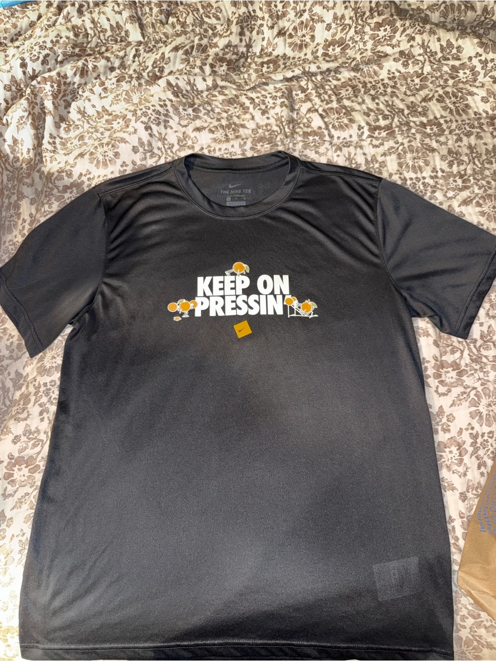 Nike Black 'Keep On Pressin' Graphic Short Sleeve Tee